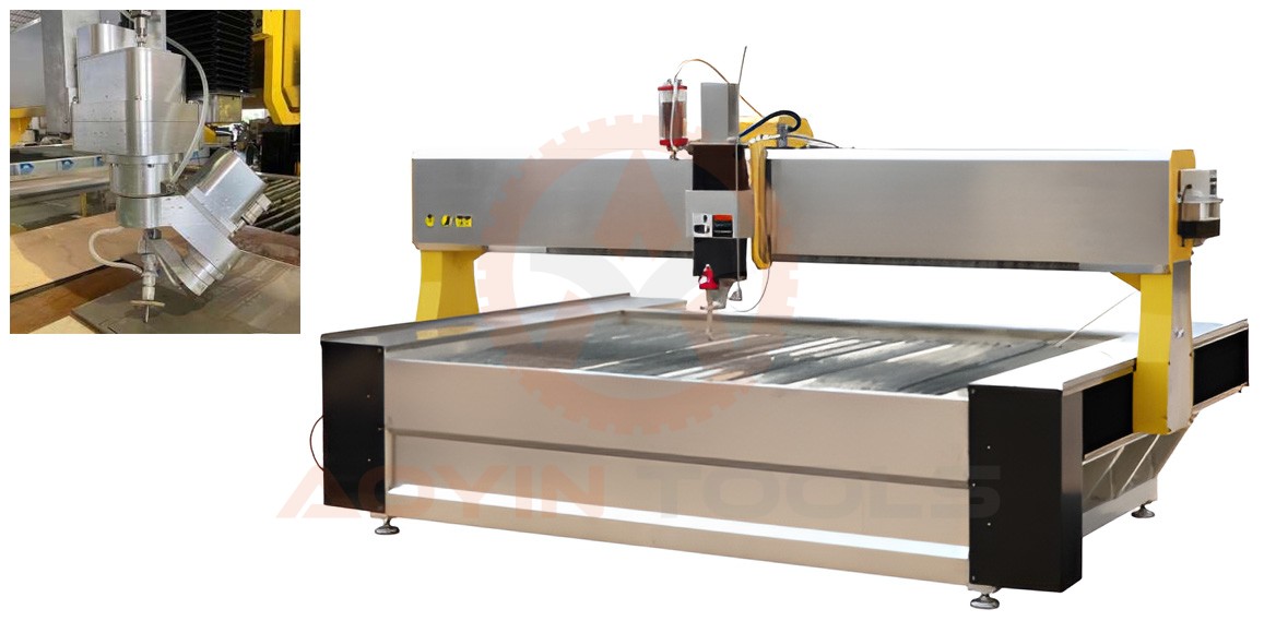 Gantry Type Cutting Table and AC 5axis cutting head